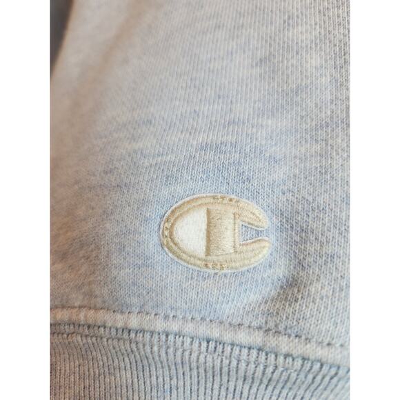 Champion Reverse Weave Mineral Wash Sweatshirt Medium Raw Hem Distressed Blue - Picture 4 of 5